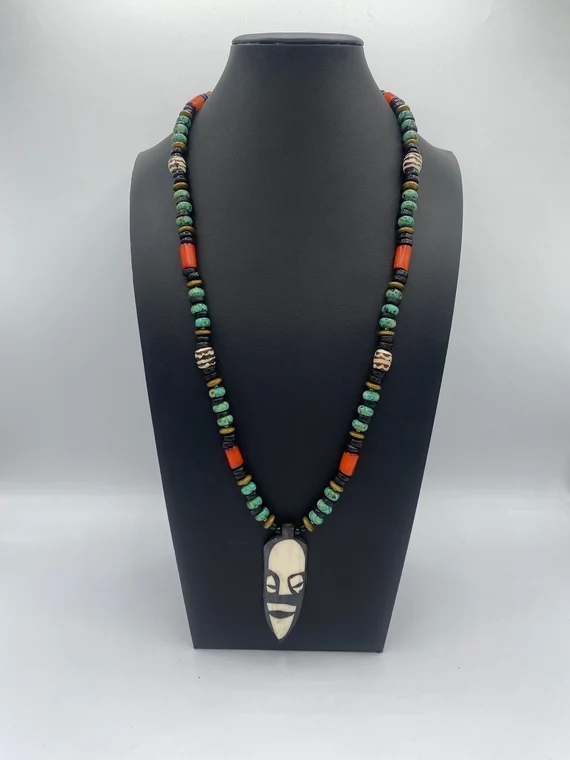 Men's beaded fashion necklaces