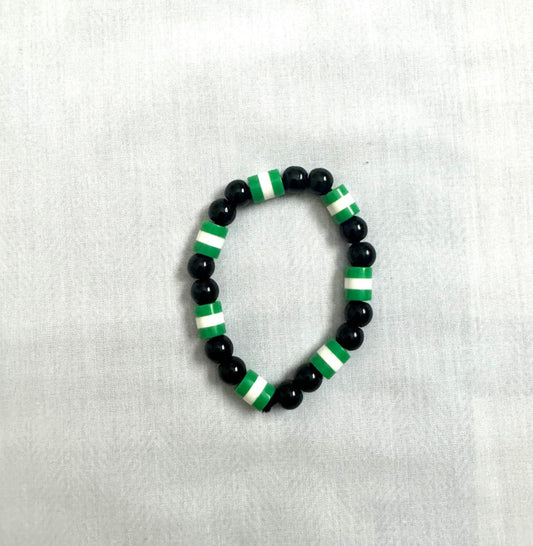 Unique Bracelets with green white green