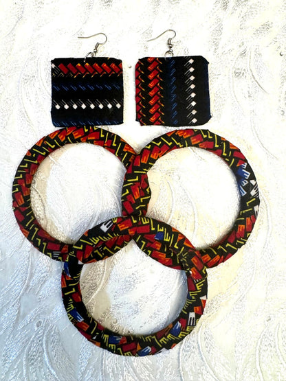 Womens Ankara Set (earring/bangle)