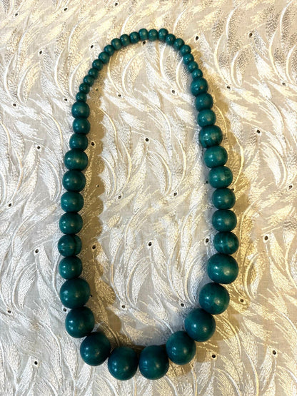 Womens  ball necklaces green